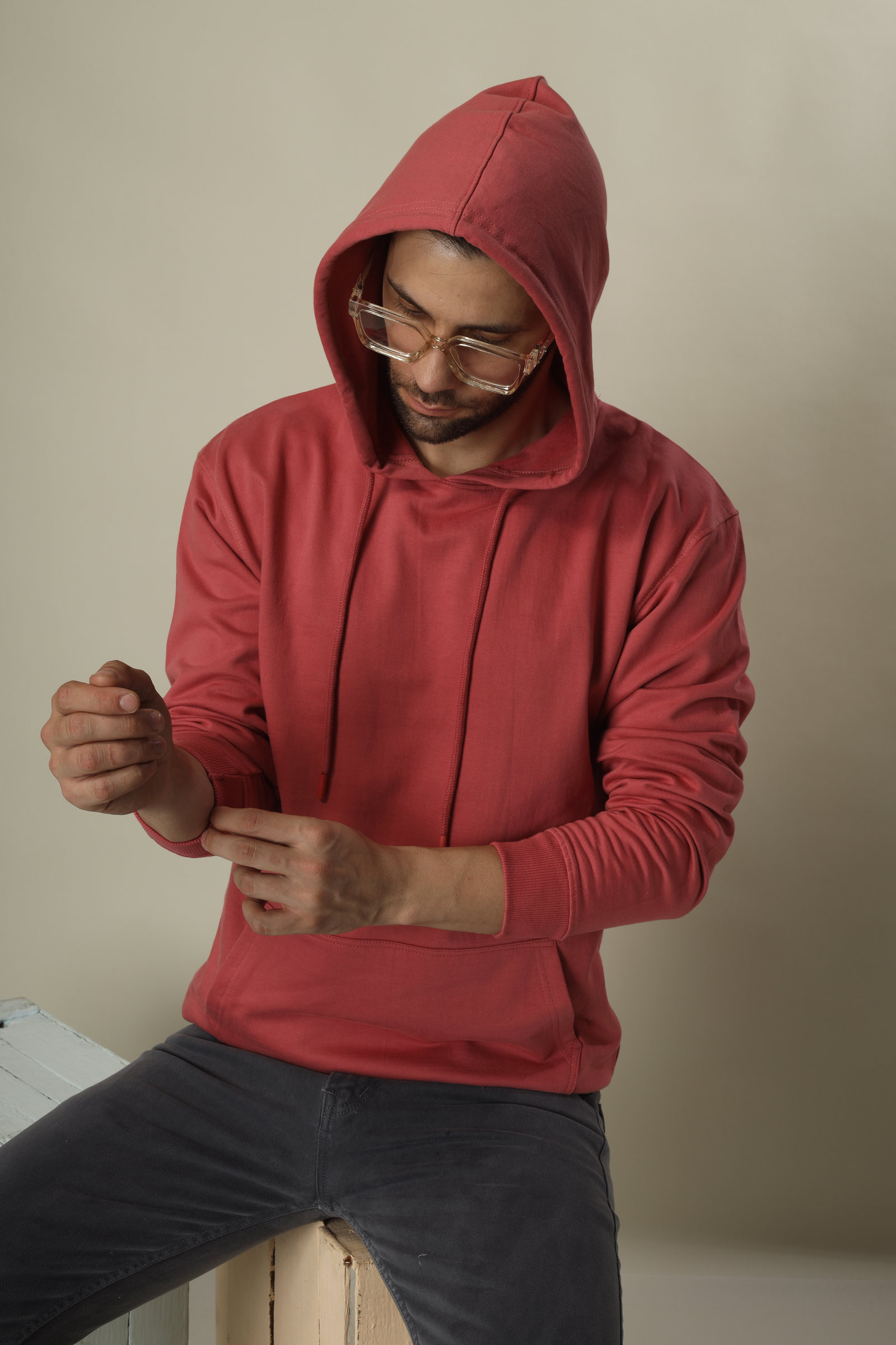 Cotton Hoodies-Unisex!! 300Gsm French Terry Raising  (Without Branding )