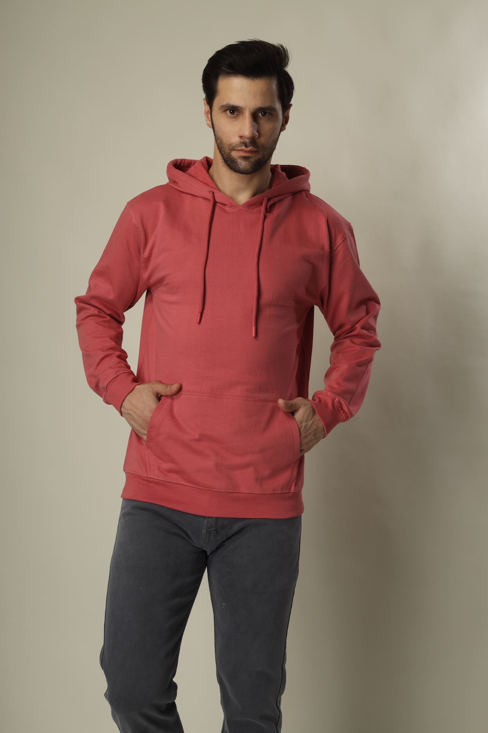 Cotton Hoodies-Unisex!! 300Gsm French Terry Raising  (Without Branding )