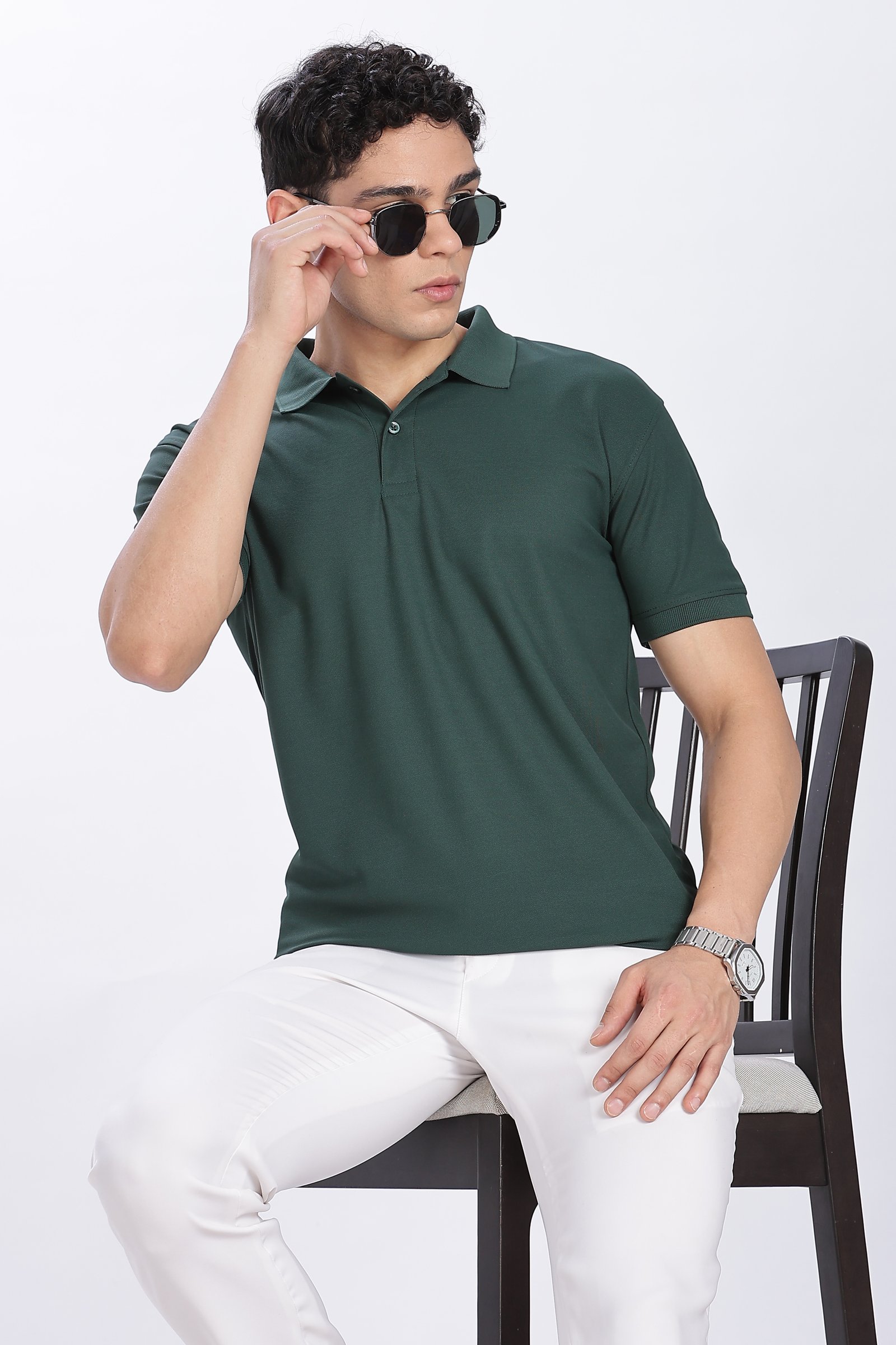 220-GSM Polo Collar (Polyester mars fabric)  (Without Branding )