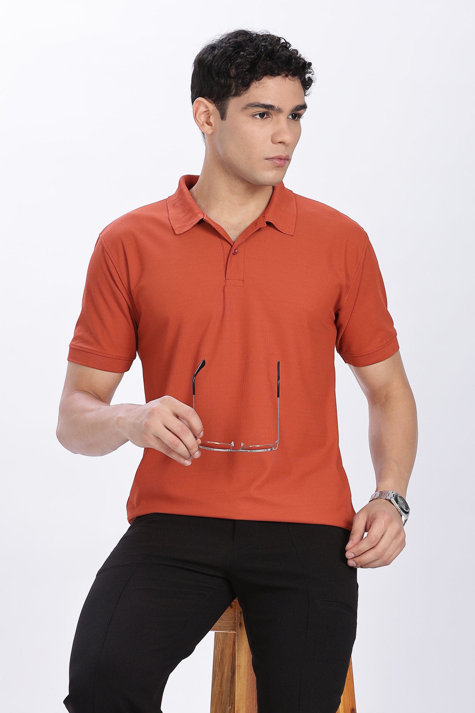 220-GSM Polo Collar (Polyester mars fabric)  (Without Branding )