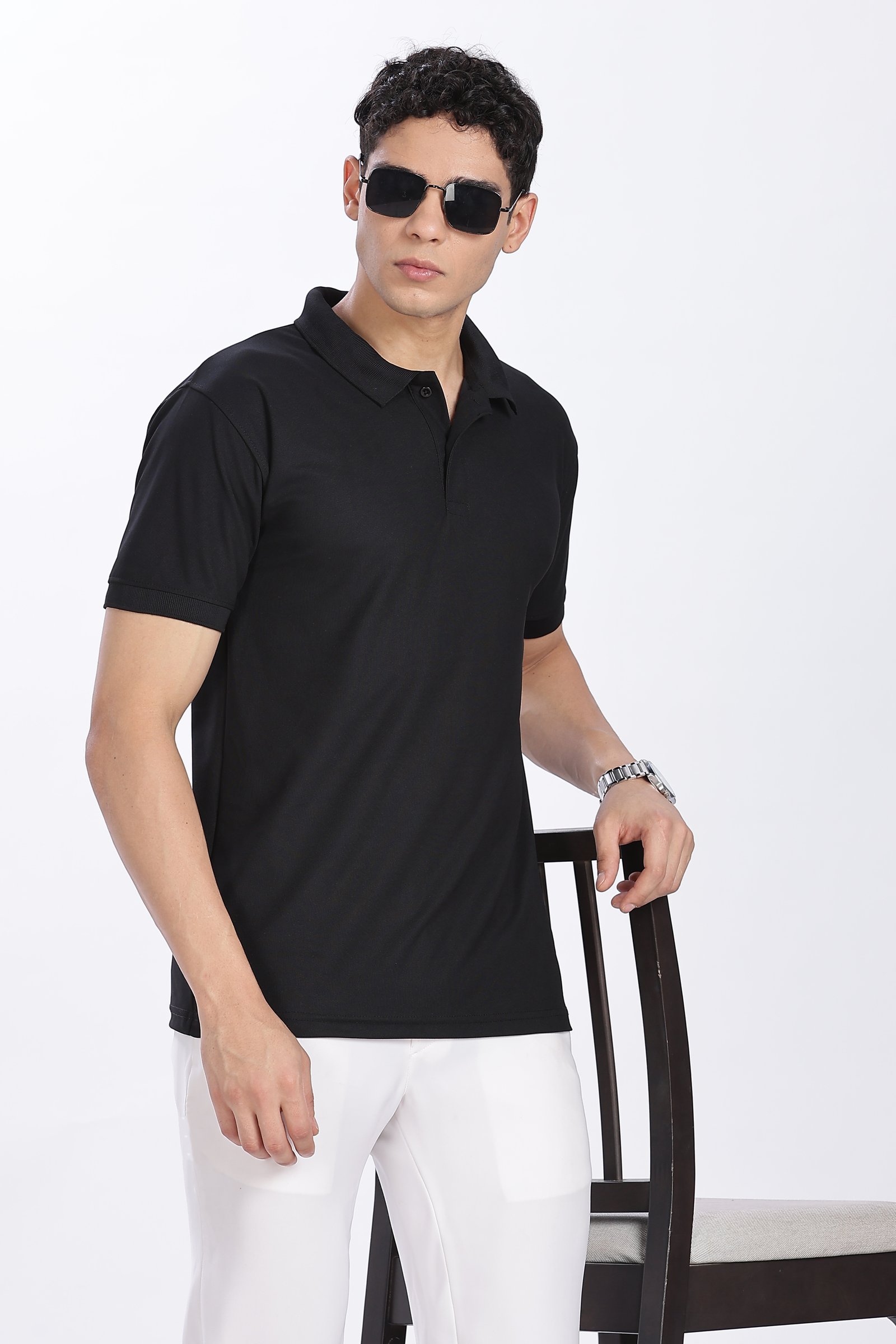 220-GSM Polo Collar (Polyester mars fabric)  (Without Branding )