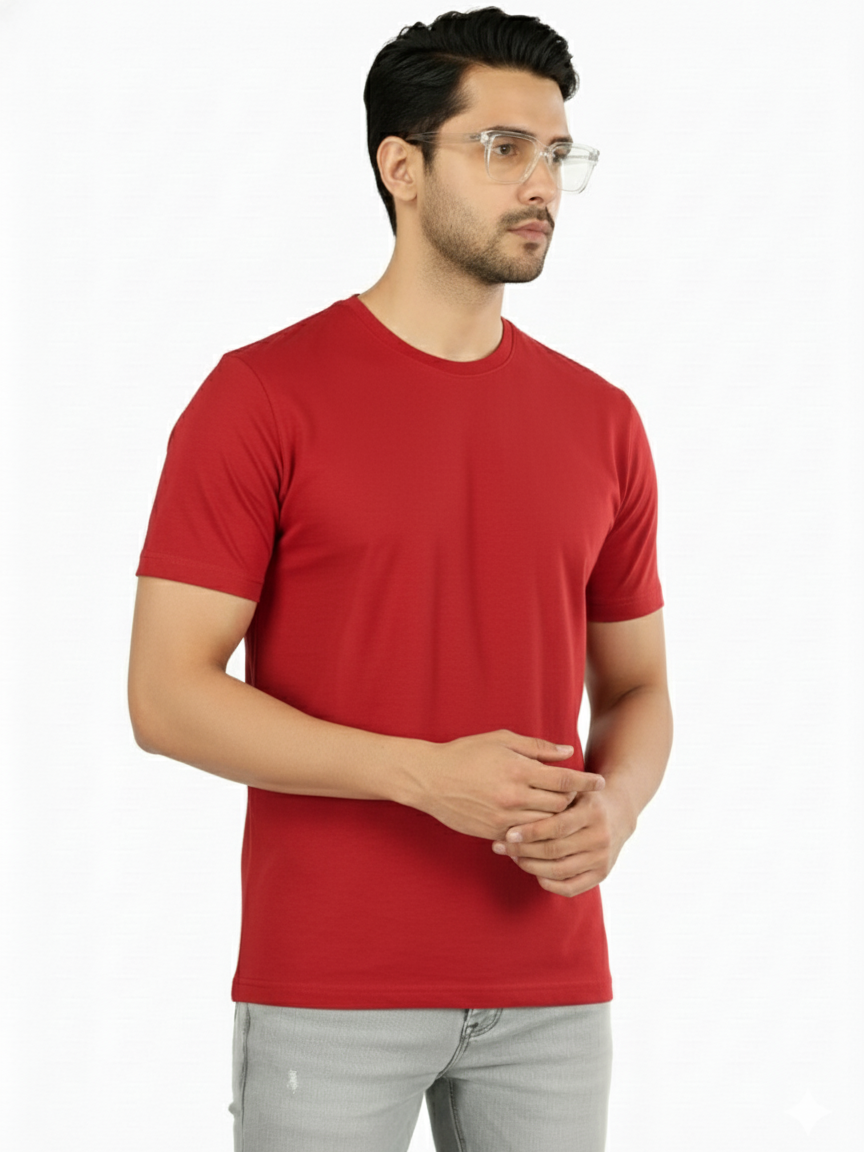 180 Gsm Regular Half Sleeve (Single Jersey Cotton)  (Without Branding )