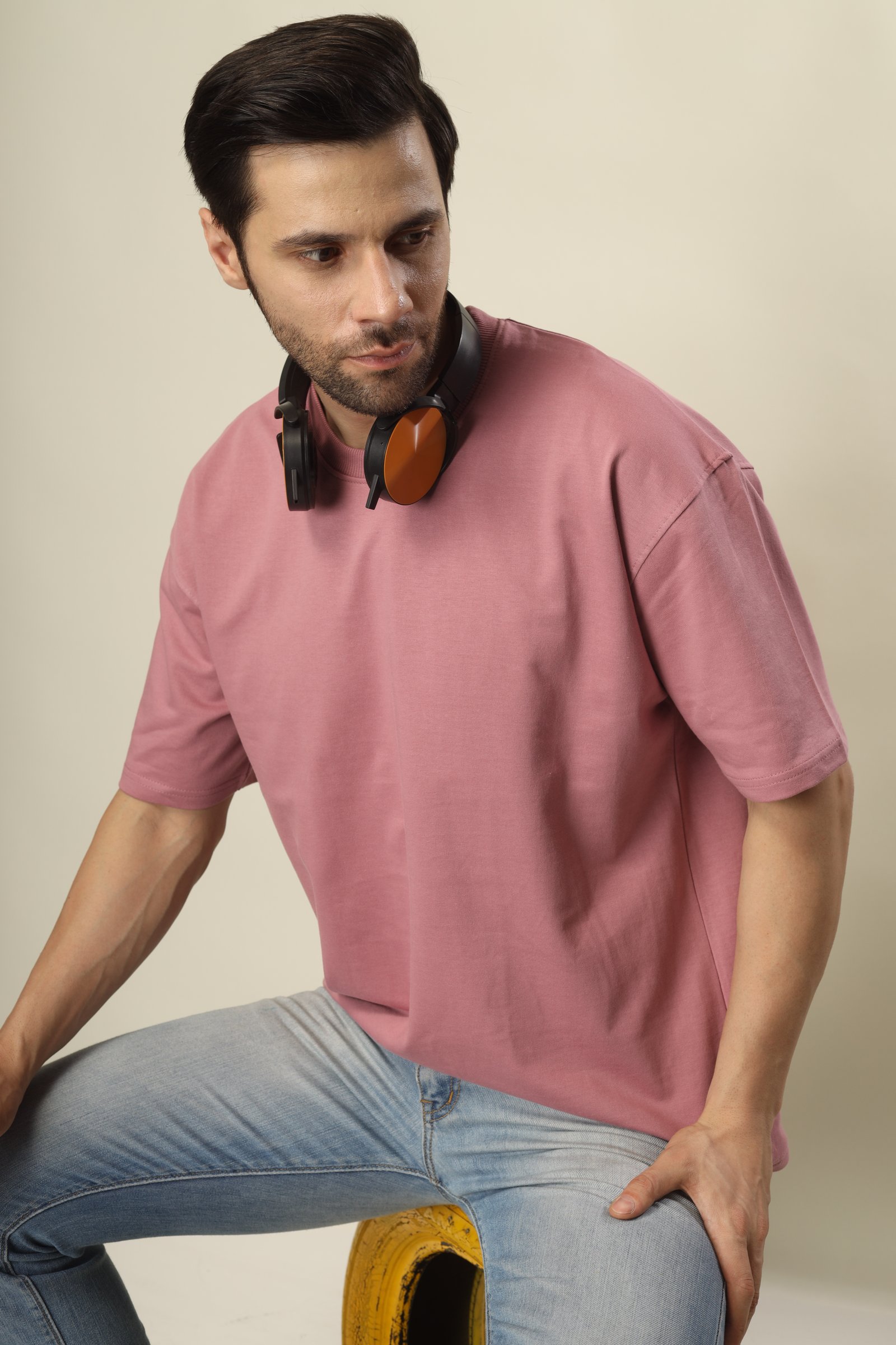 (240Gsm) French Terry Cotton Oversized T-Shirt - Unisex  (Without Branding )