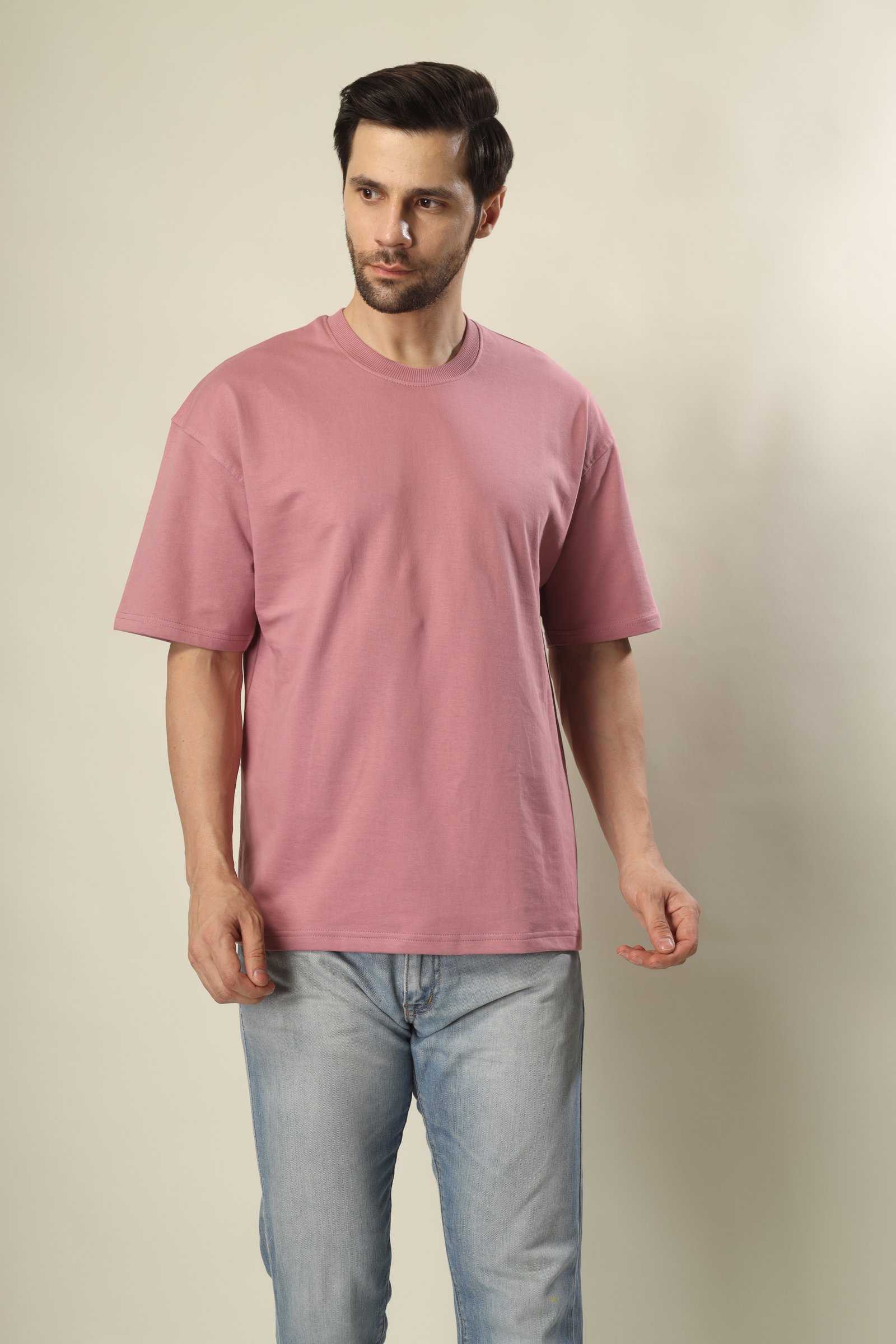 (240Gsm) French Terry Cotton Oversized T-Shirt - Unisex  (Without Branding )
