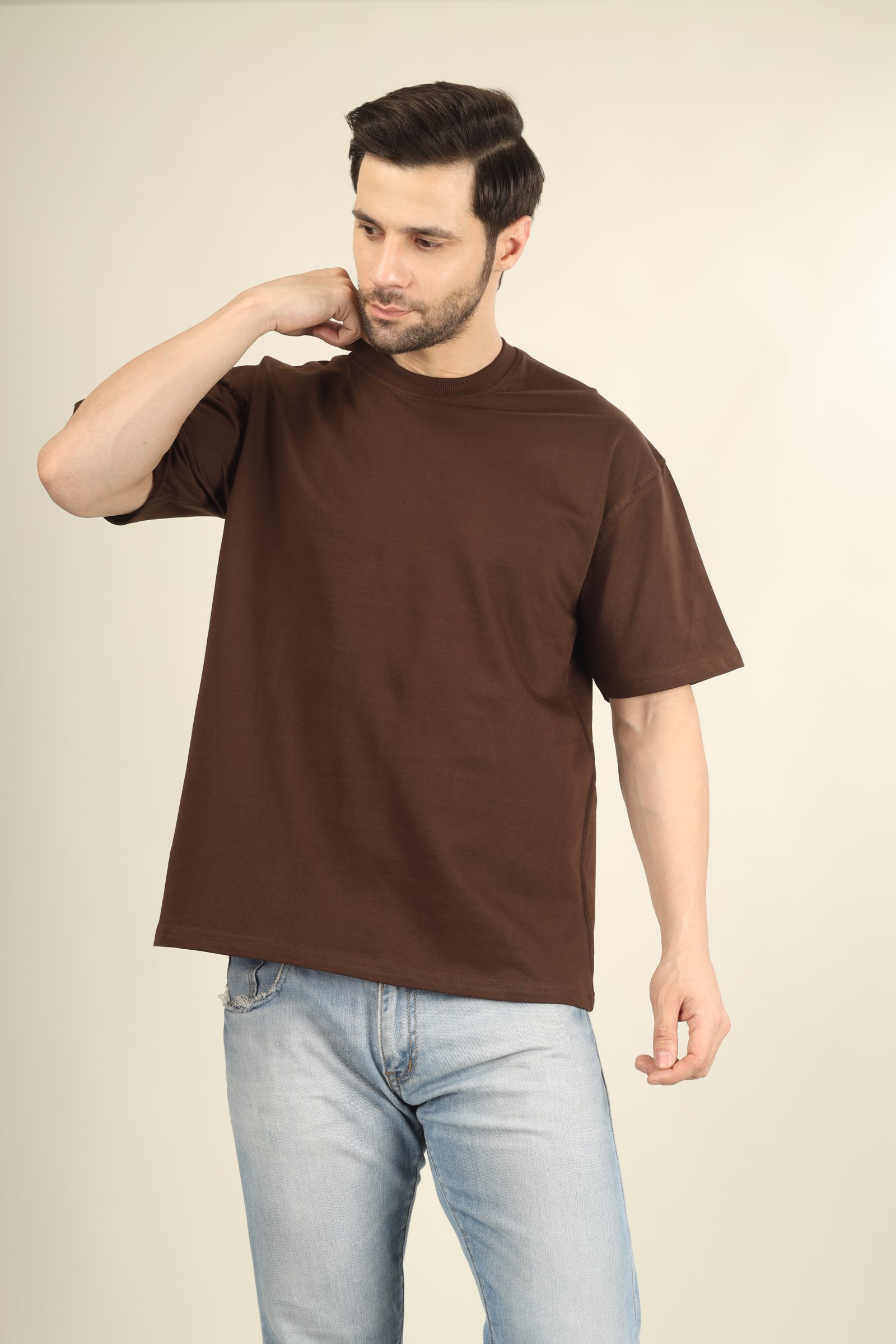 (240Gsm) French Terry Cotton Oversized T-Shirt - Unisex  (Without Branding )