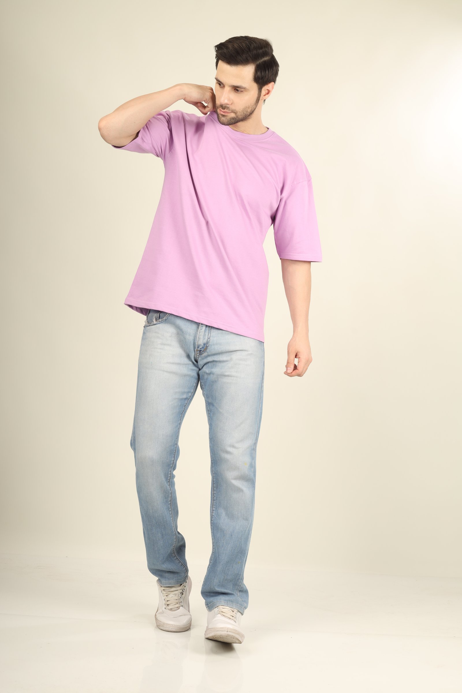 (240Gsm) French Terry Cotton Oversized T-Shirt - Unisex  (Without Branding )