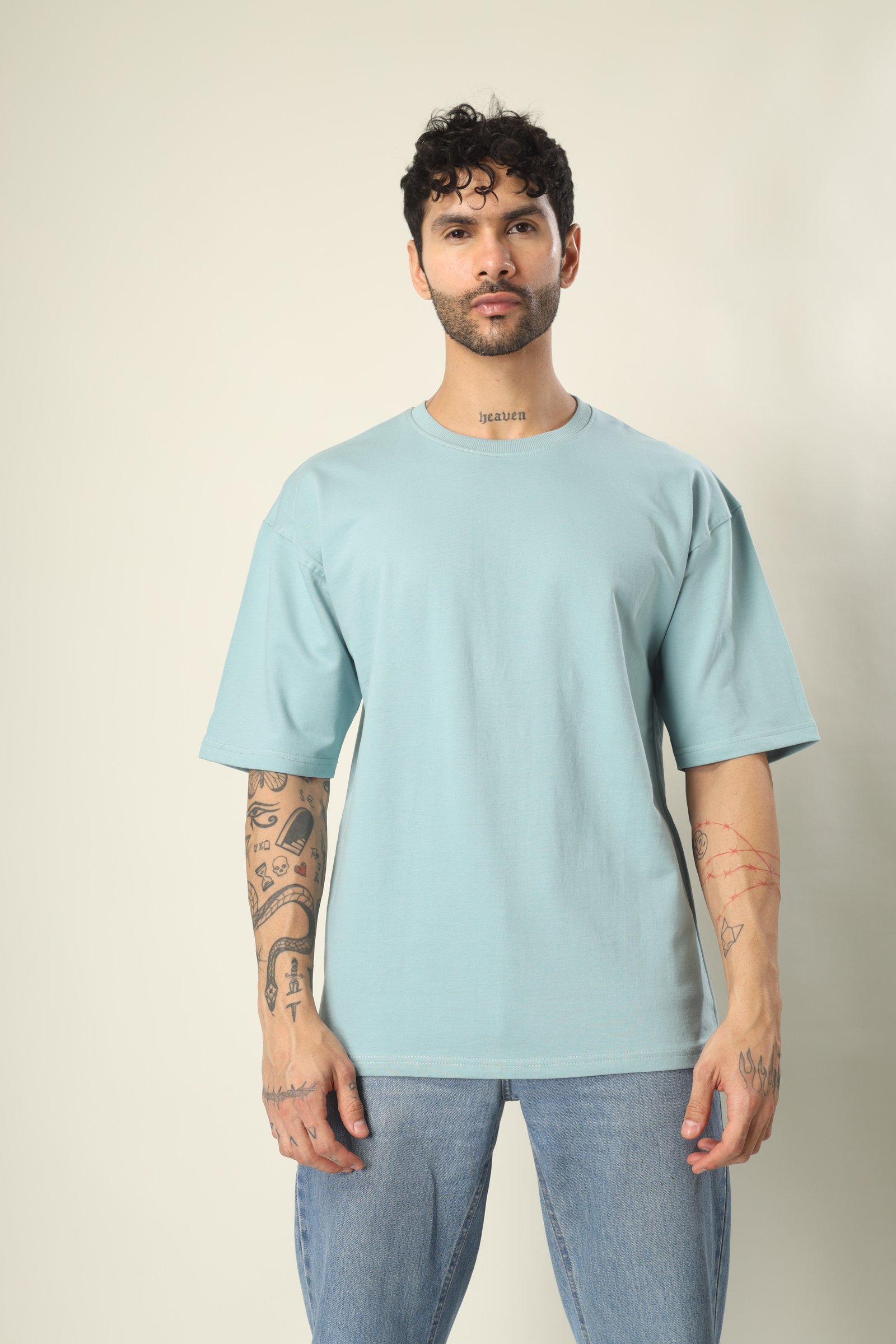 (240Gsm) French Terry Cotton Oversized T-Shirt - Unisex  (Without Branding )