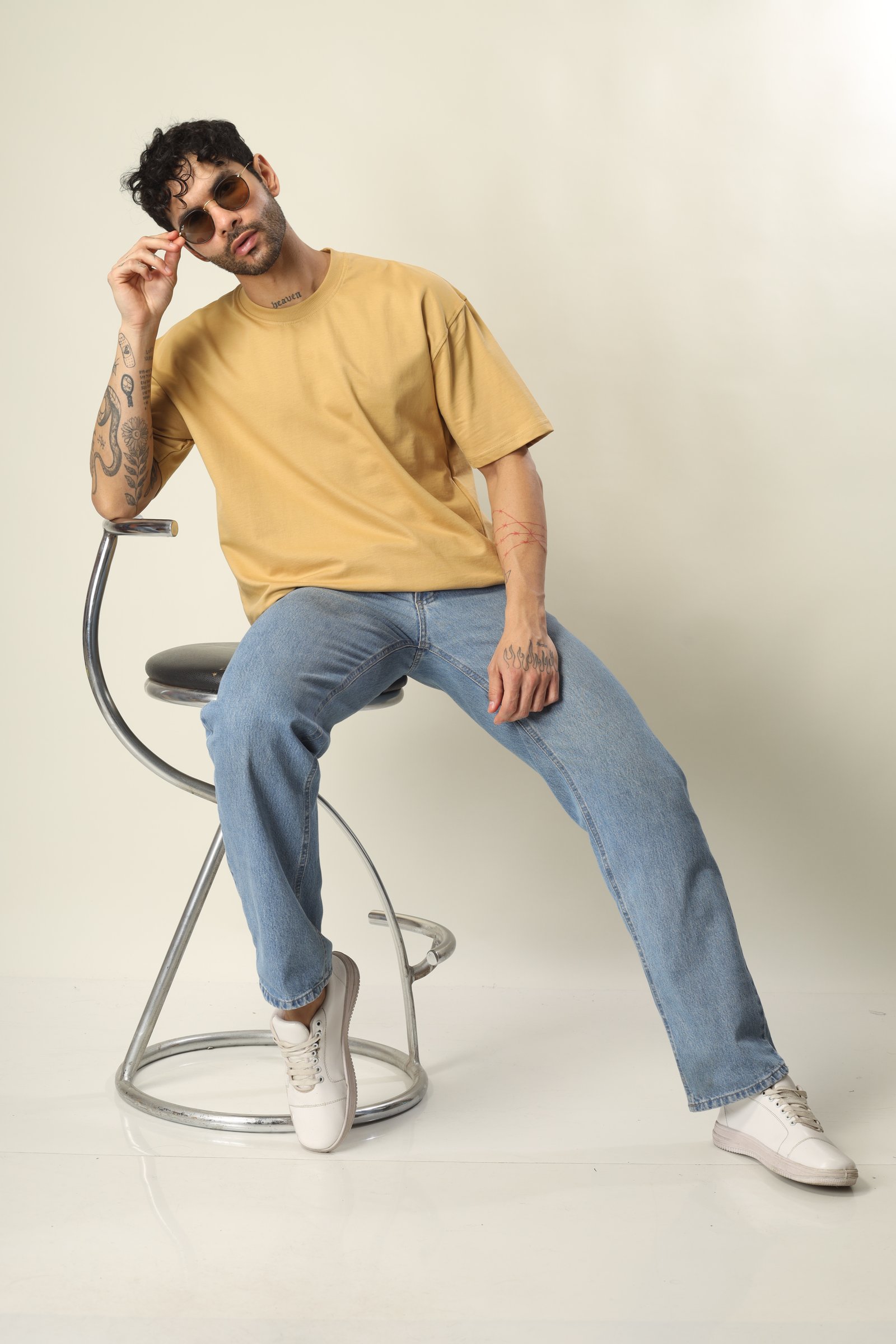 (240Gsm) French Terry Cotton Oversized T-Shirt - Unisex  (Without Branding )