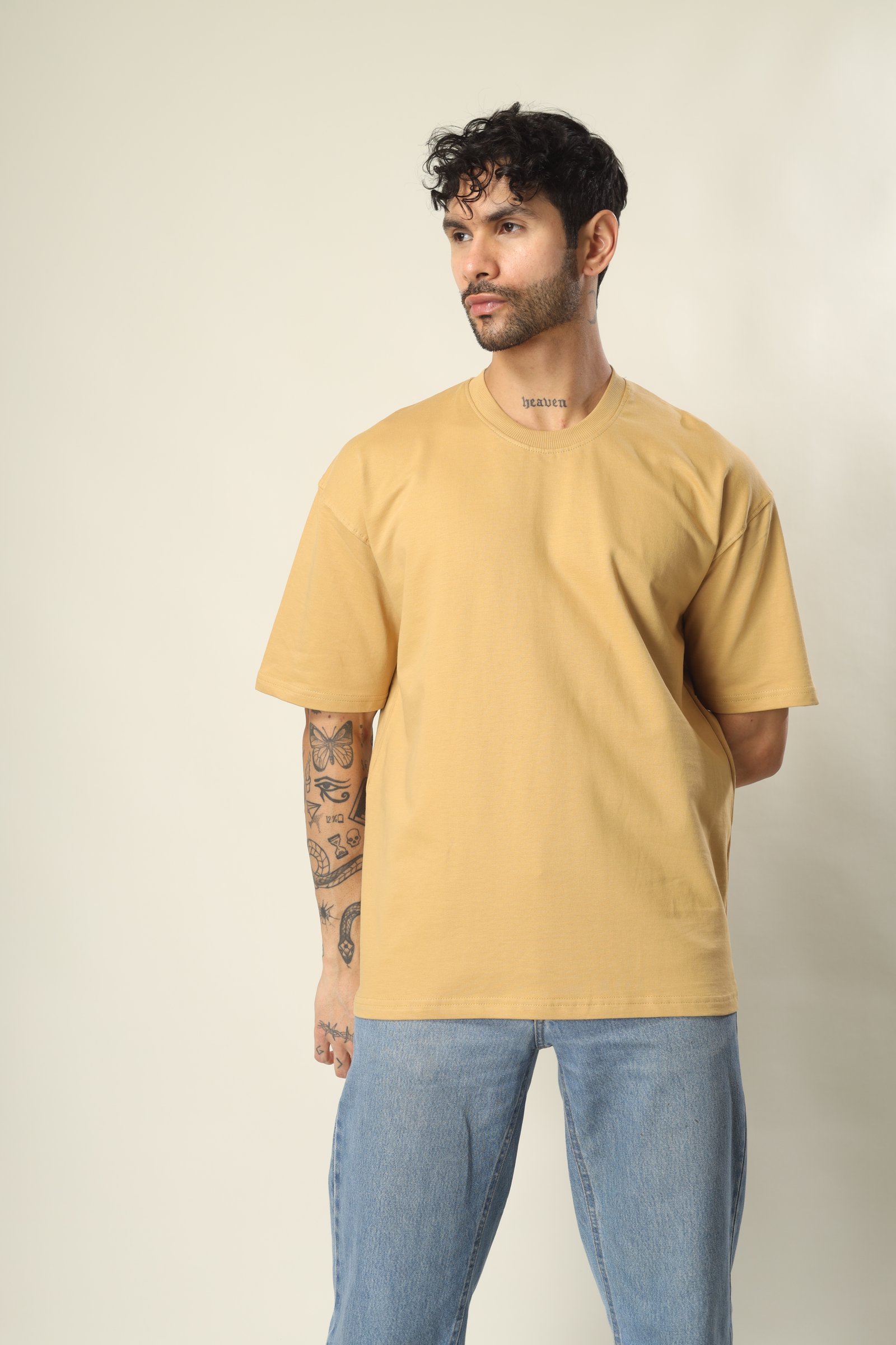 (240Gsm) French Terry Cotton Oversized T-Shirt - Unisex  (Without Branding )