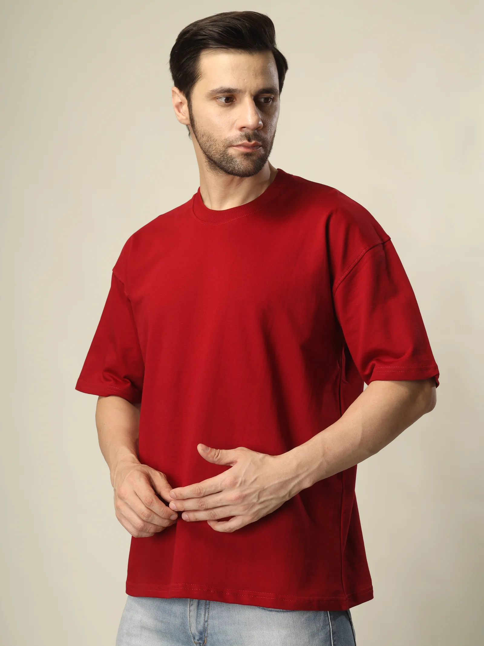 (240Gsm) French Terry Cotton Oversized T-Shirt - Unisex  (Without Branding )
