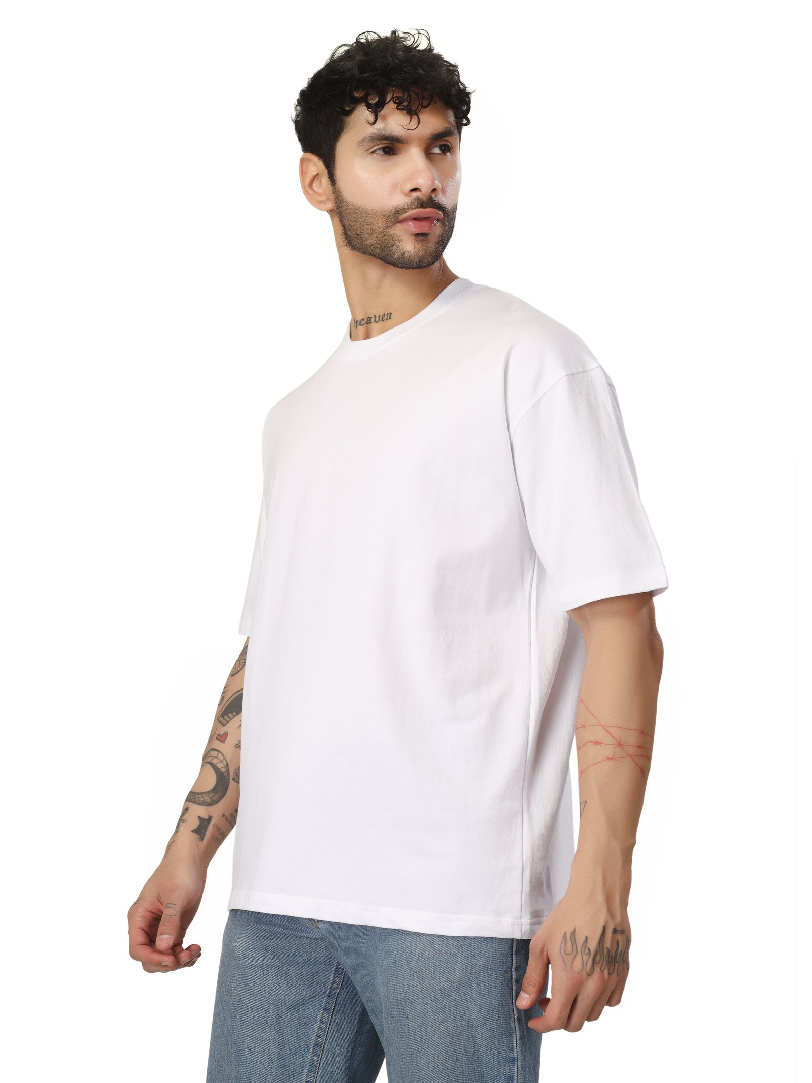 (Reycle 240 GSM) French Terry Cotton Oversized T-Shirt - Unisex  Without Branding