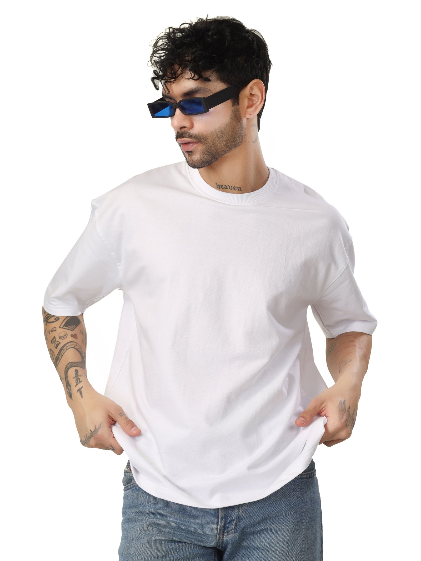 (RL 240 GSM) French Terry Cotton Oversized T-Shirt - Unisex  (Without Branding )
