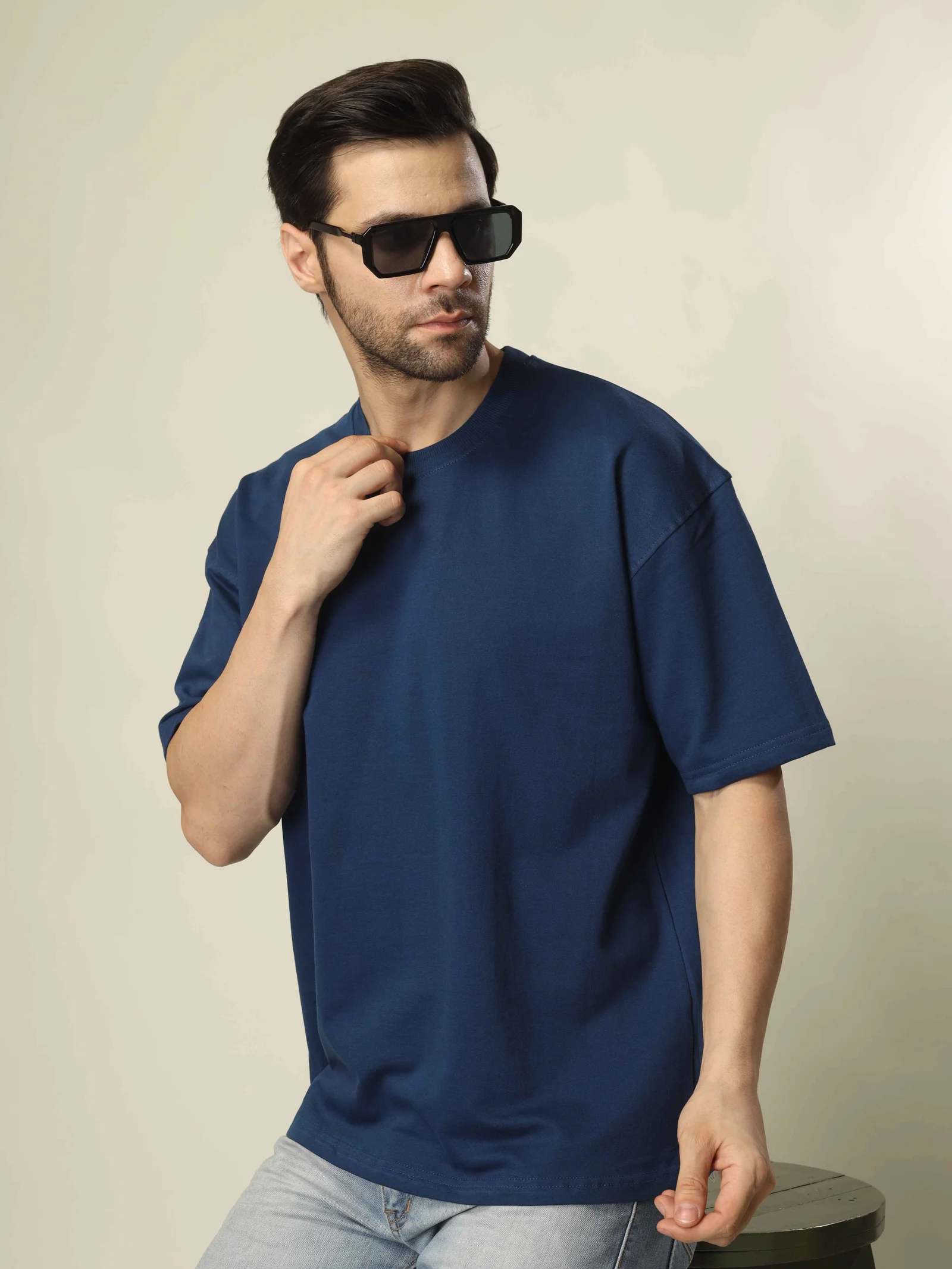 (240Gsm) French Terry Cotton Oversized T-Shirt - Unisex  (Without Branding )
