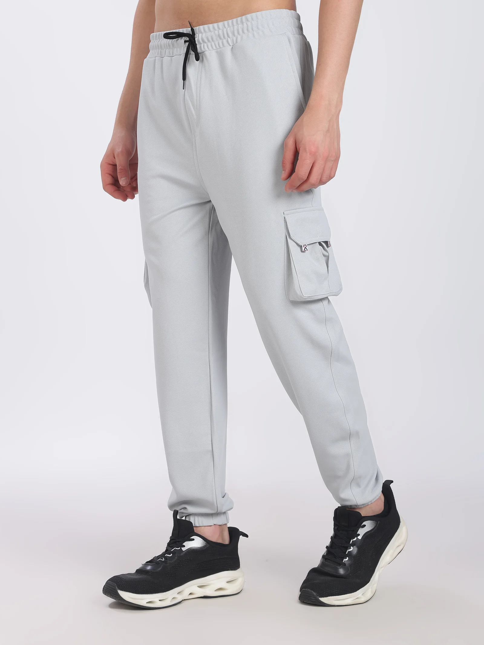 Lycra 6 Pocket Cargo Pant With cuff (LIght Grey)