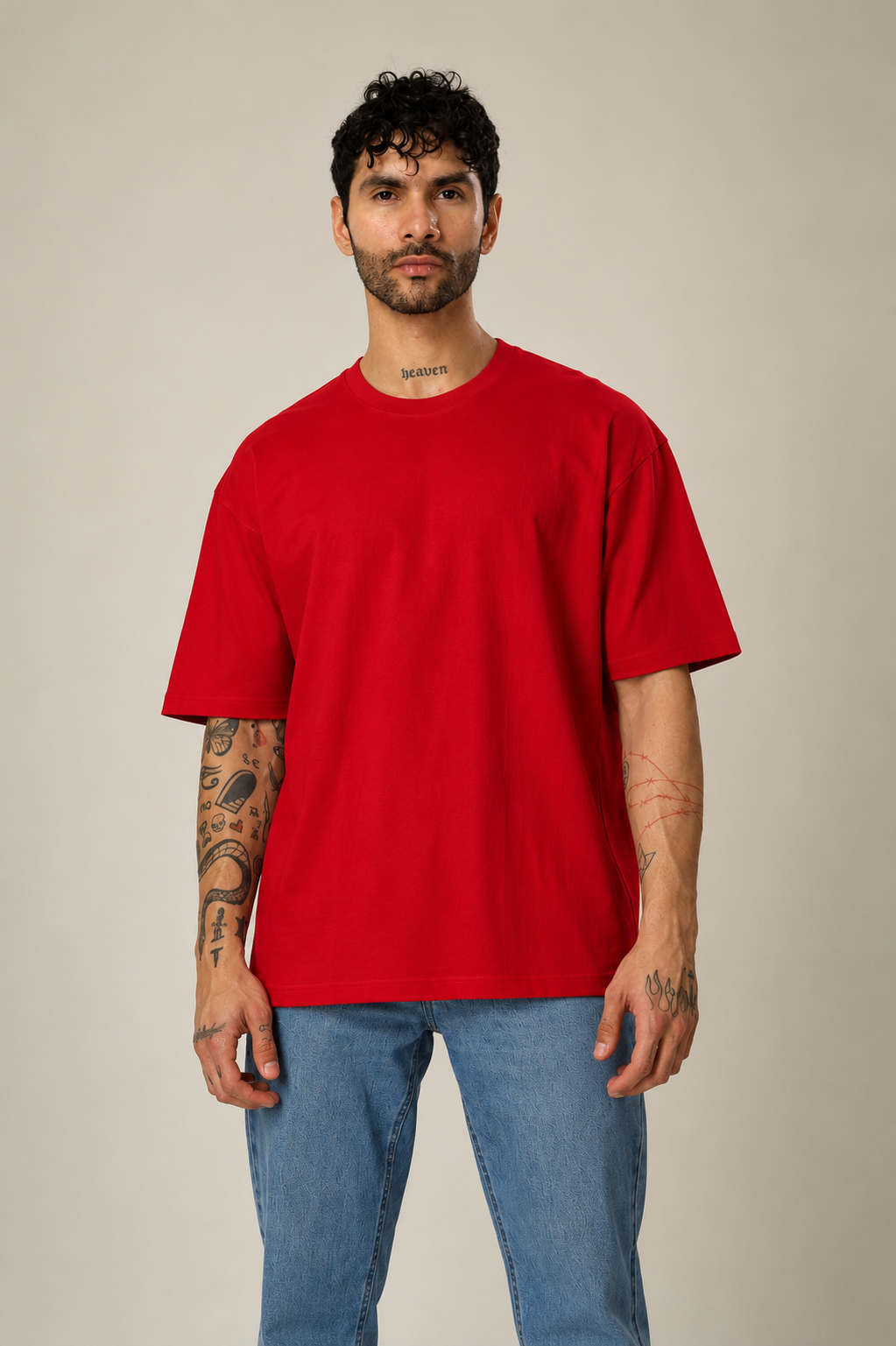 (Reycle 240 GSM) French Terry Cotton Oversized T-Shirt - Unisex  Without Branding