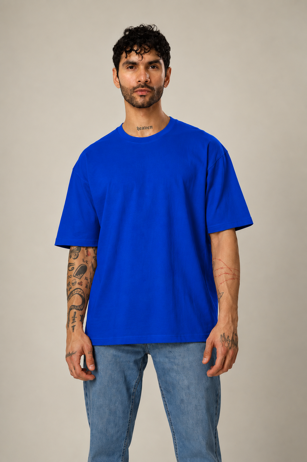 (Reycle 240 GSM) French Terry Cotton Oversized T-Shirt - Unisex  Without Branding