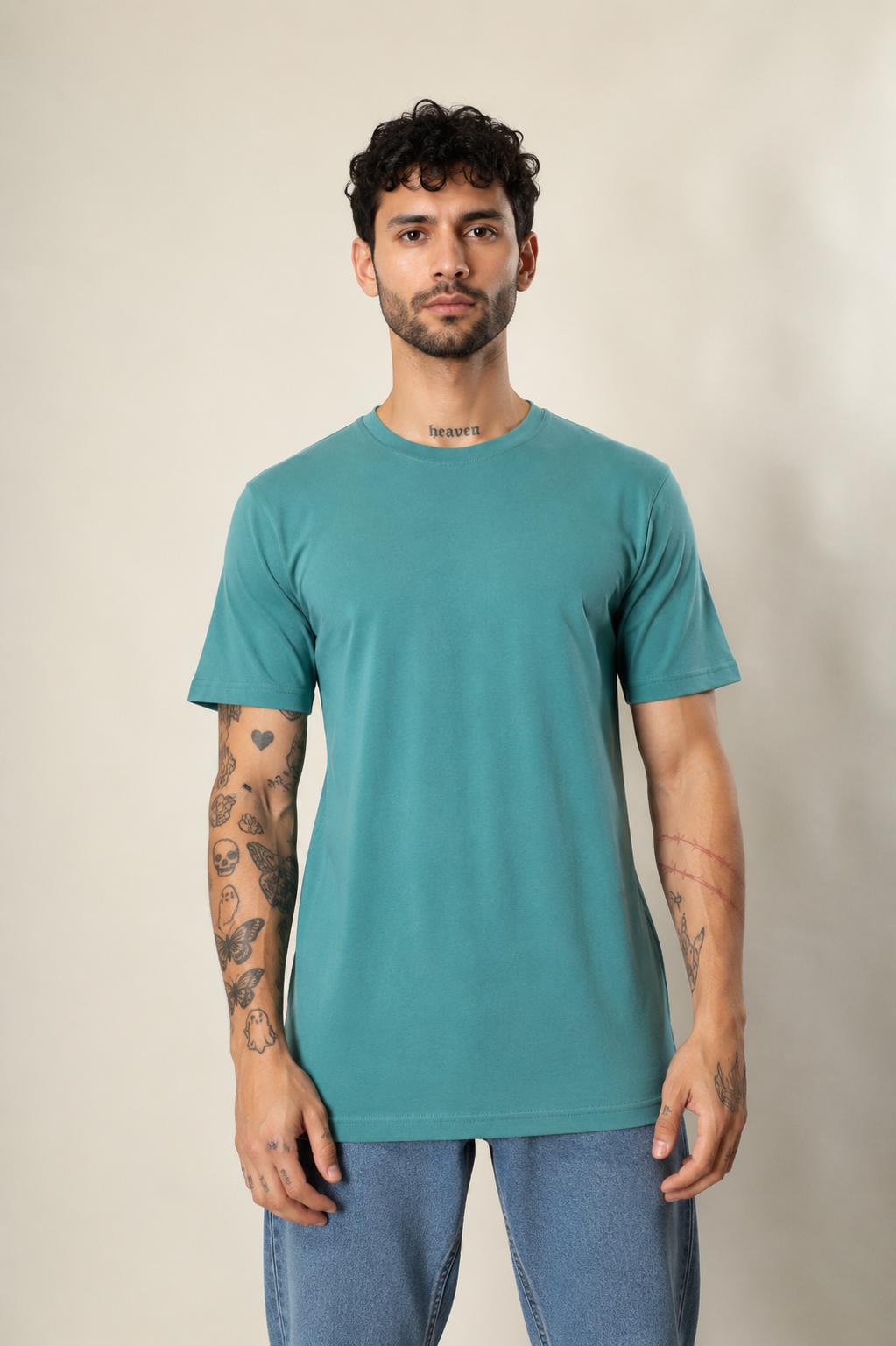 180 Gsm Regular Half Sleeve (Single Jersey Cotton)  (Without Branding )