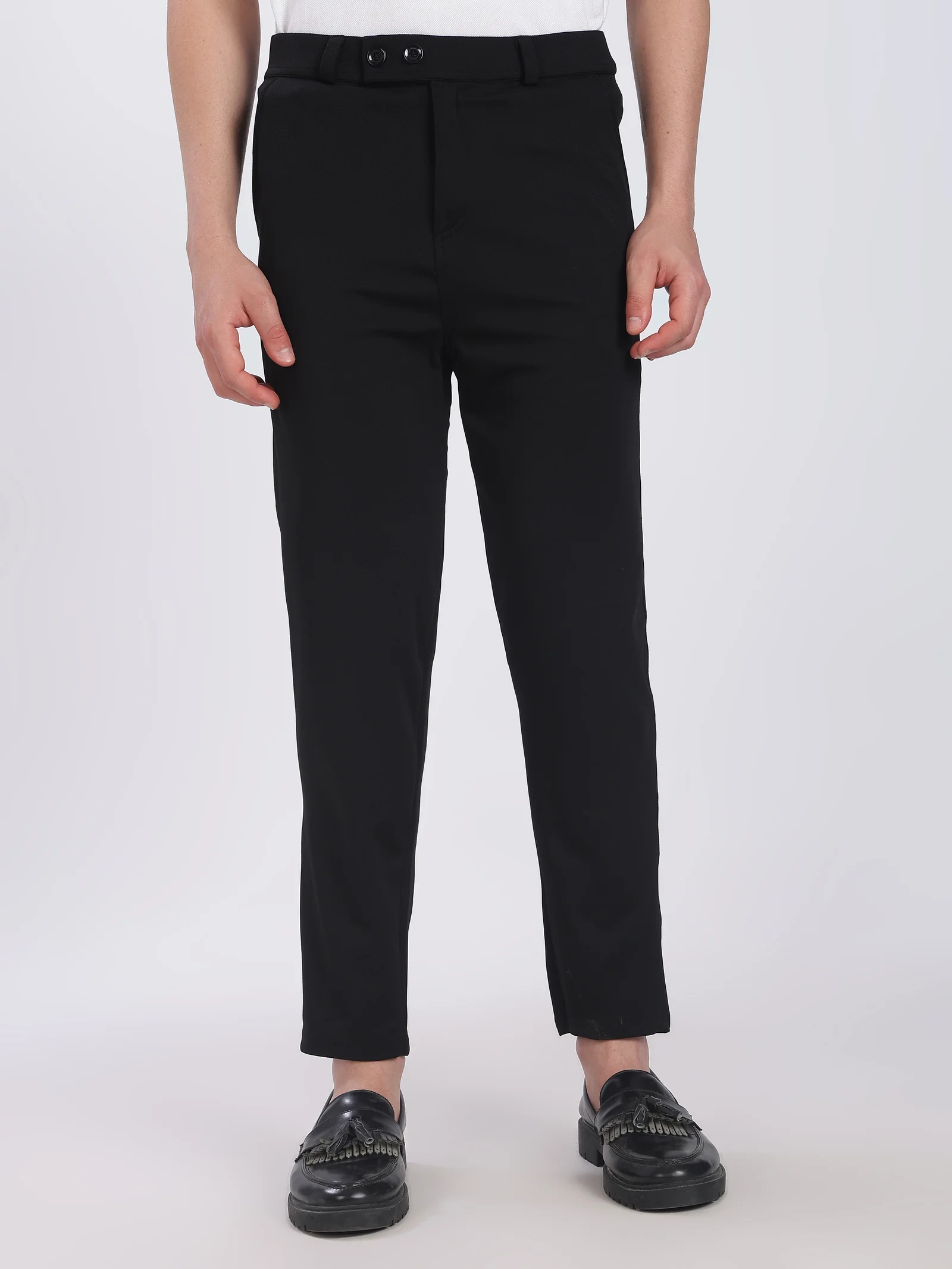 Lycra Formal Pant for Men (Black)