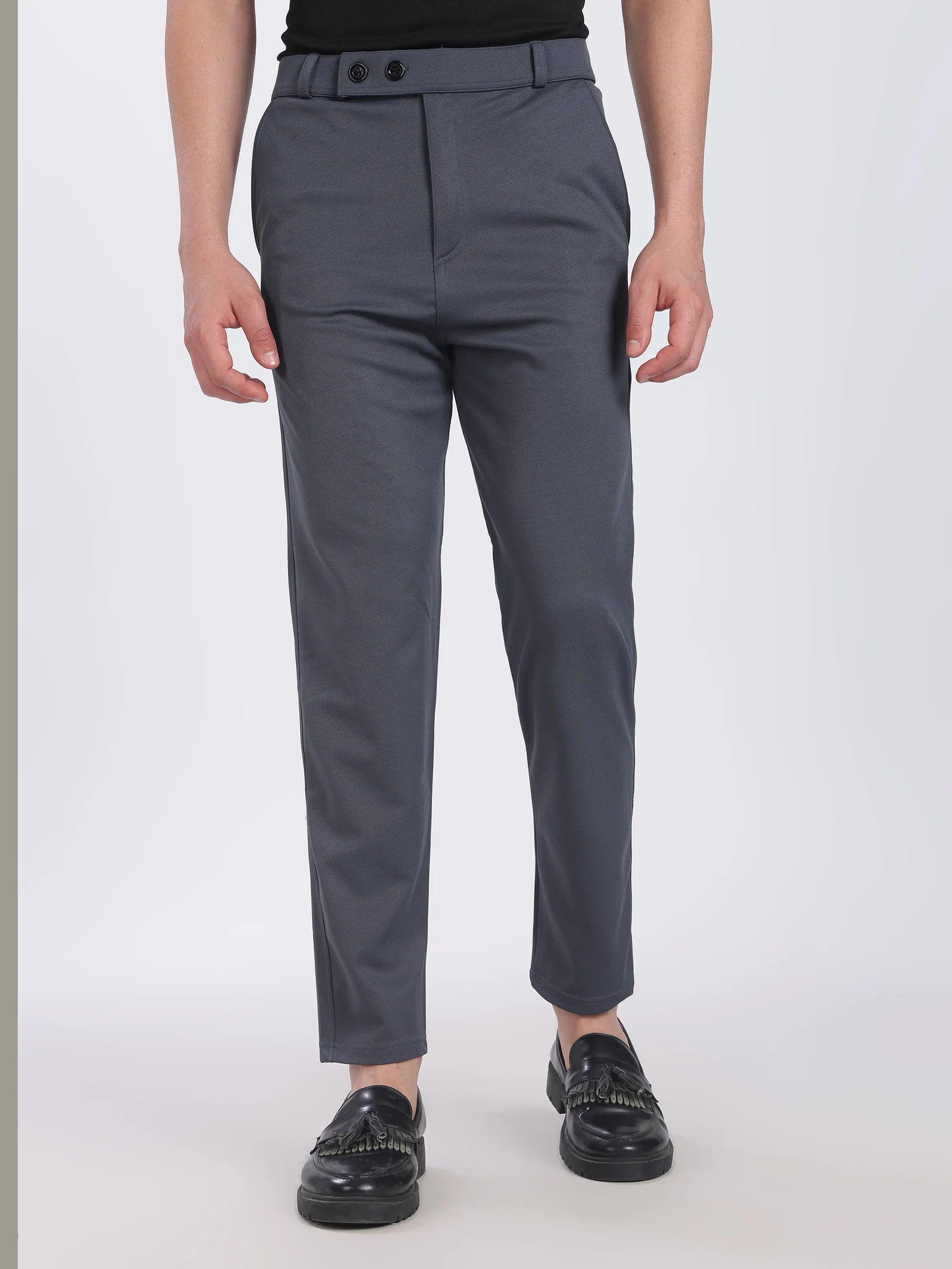 Lycra Formal Pant for Men (Dark grey)