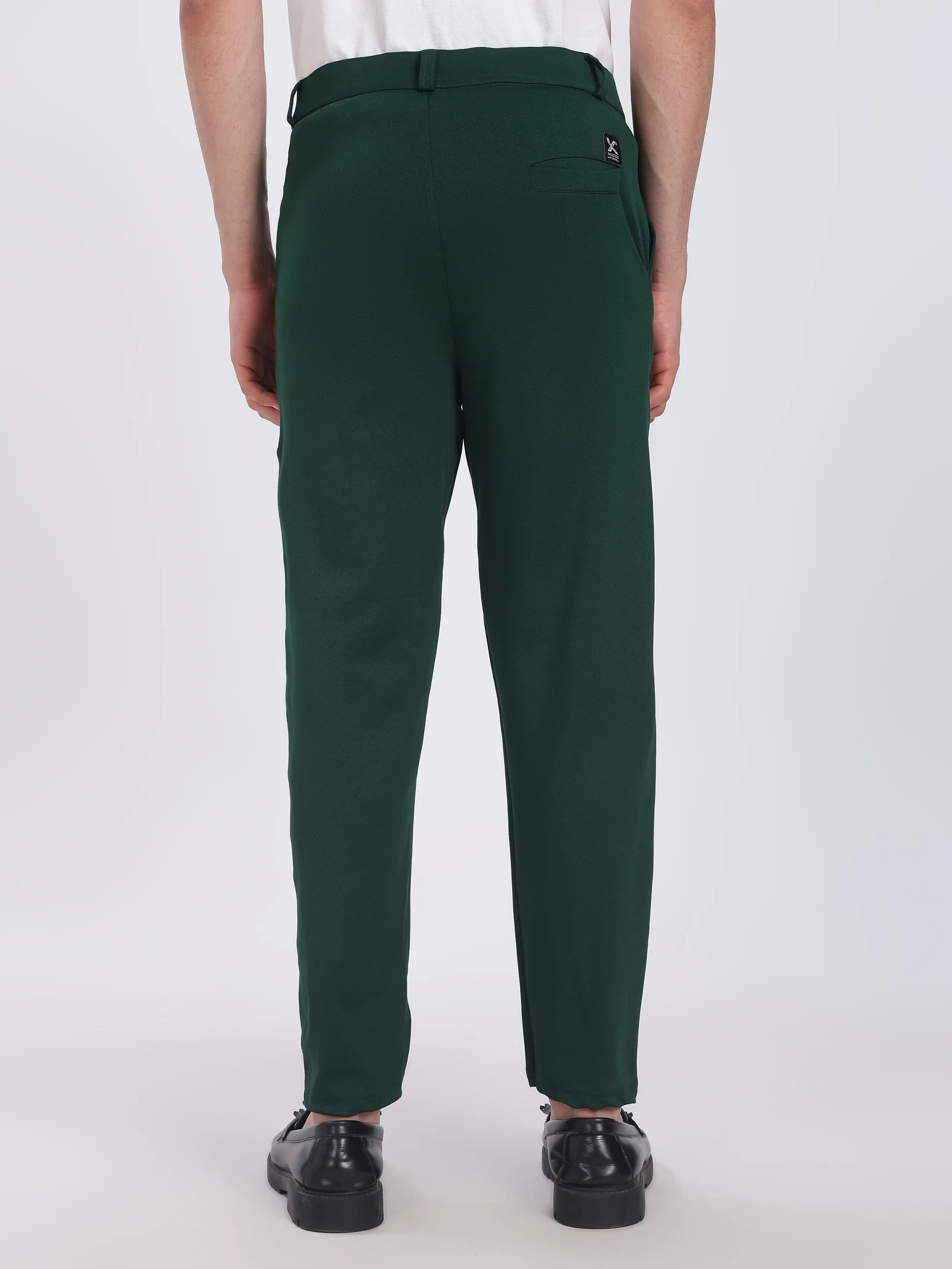 Lycra Formal Pant for Men (Bottle Green)