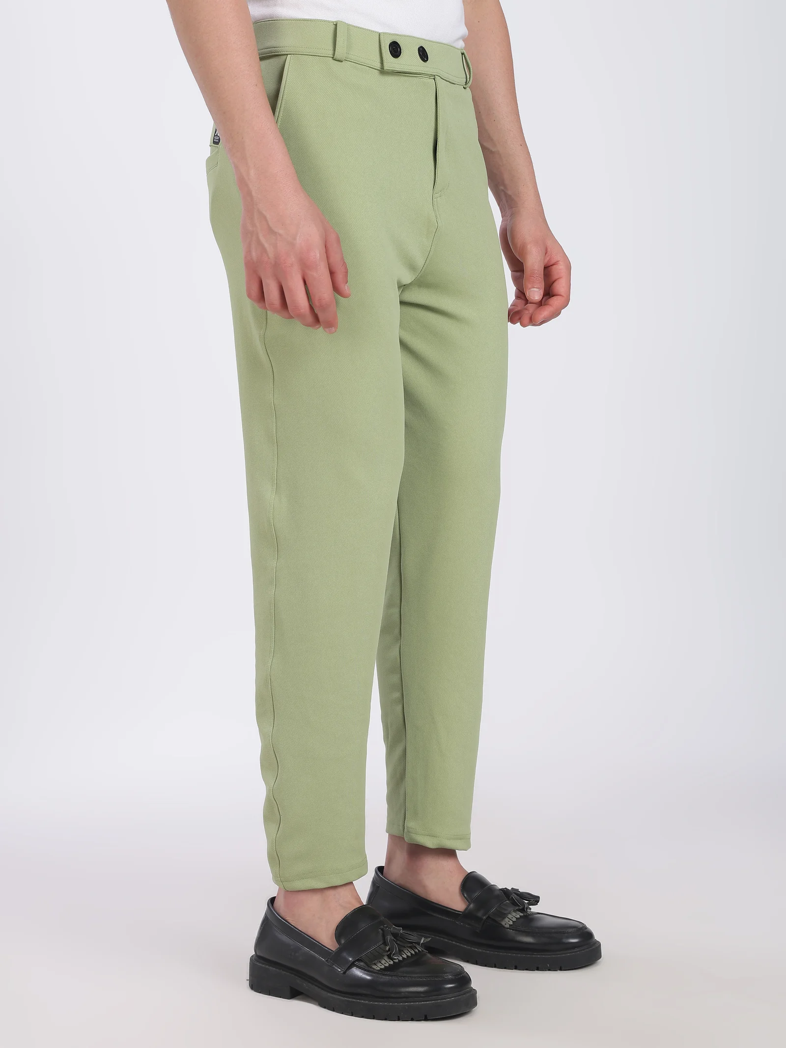 Lycra Formal Pant for Men (Pistha Green)
