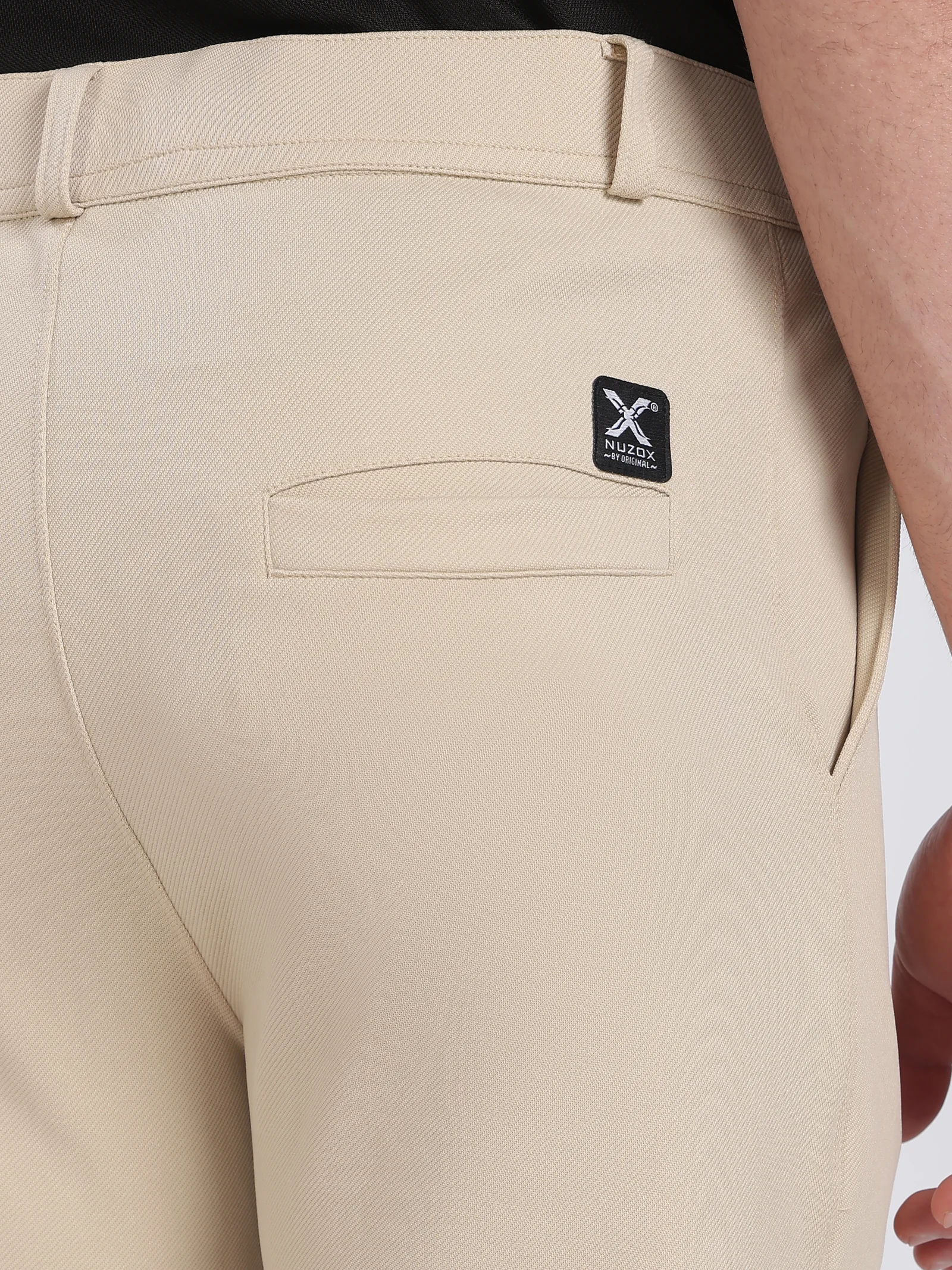 Lycra Formal Pant for Men (Light Sandal)