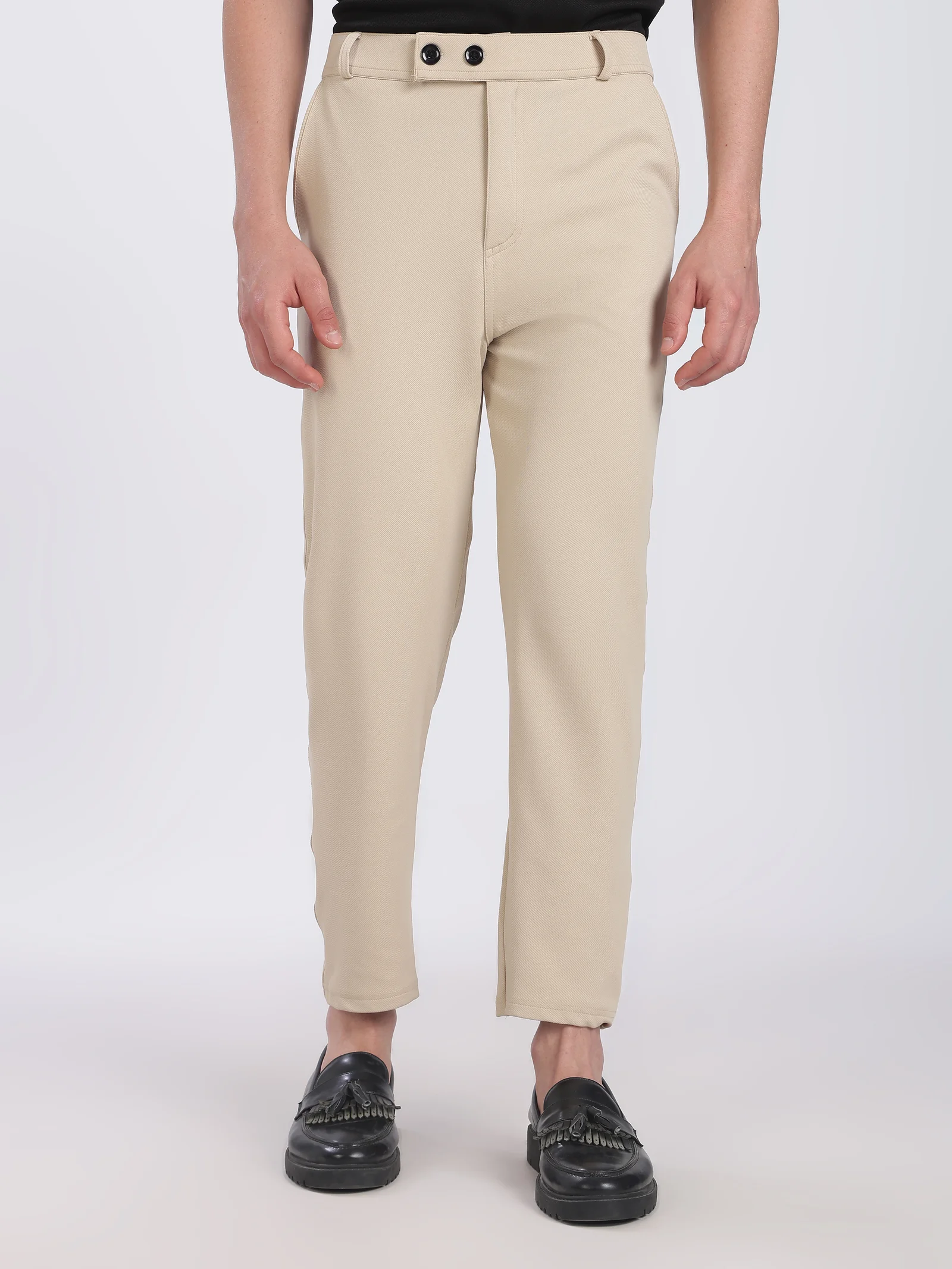 Lycra Formal Pant for Men (Light Sandal)