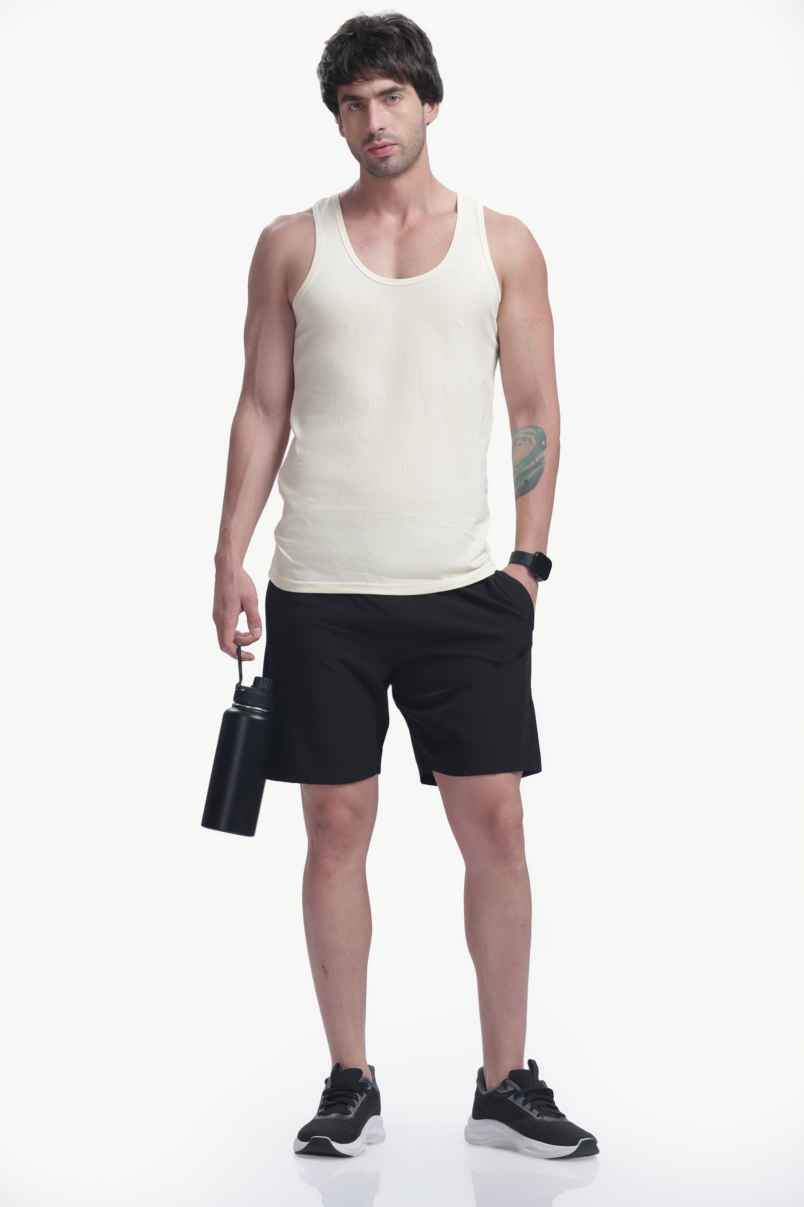 Men's Plain 100% Cotton Vest (SANDAL)
