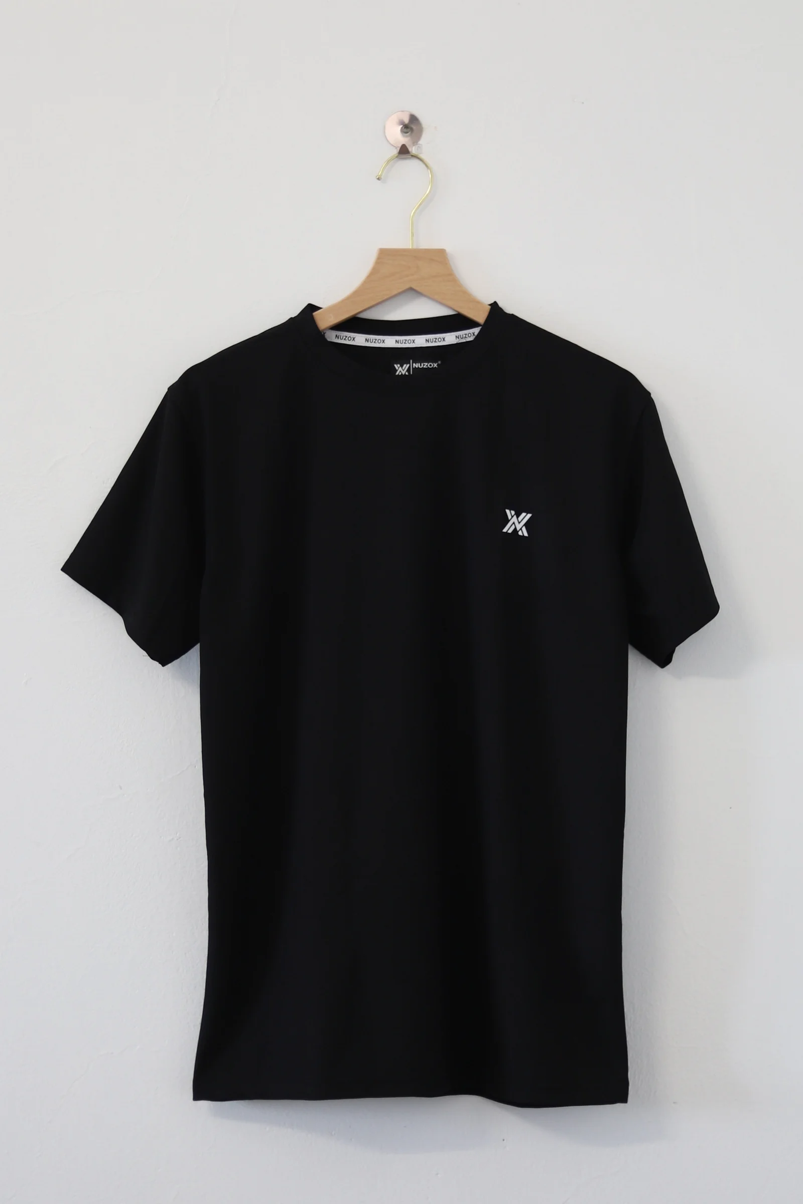 Plain Half Hand T-Shirt Lycra( Black)