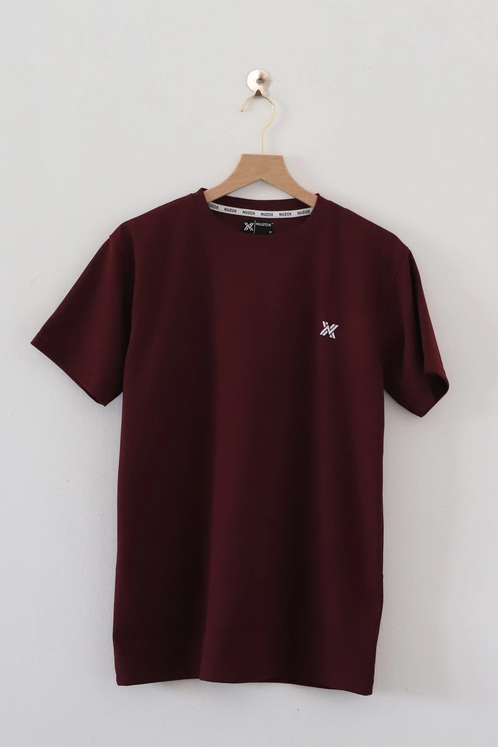 Plain Half Hand T-Shirt Lycra(Maroon)