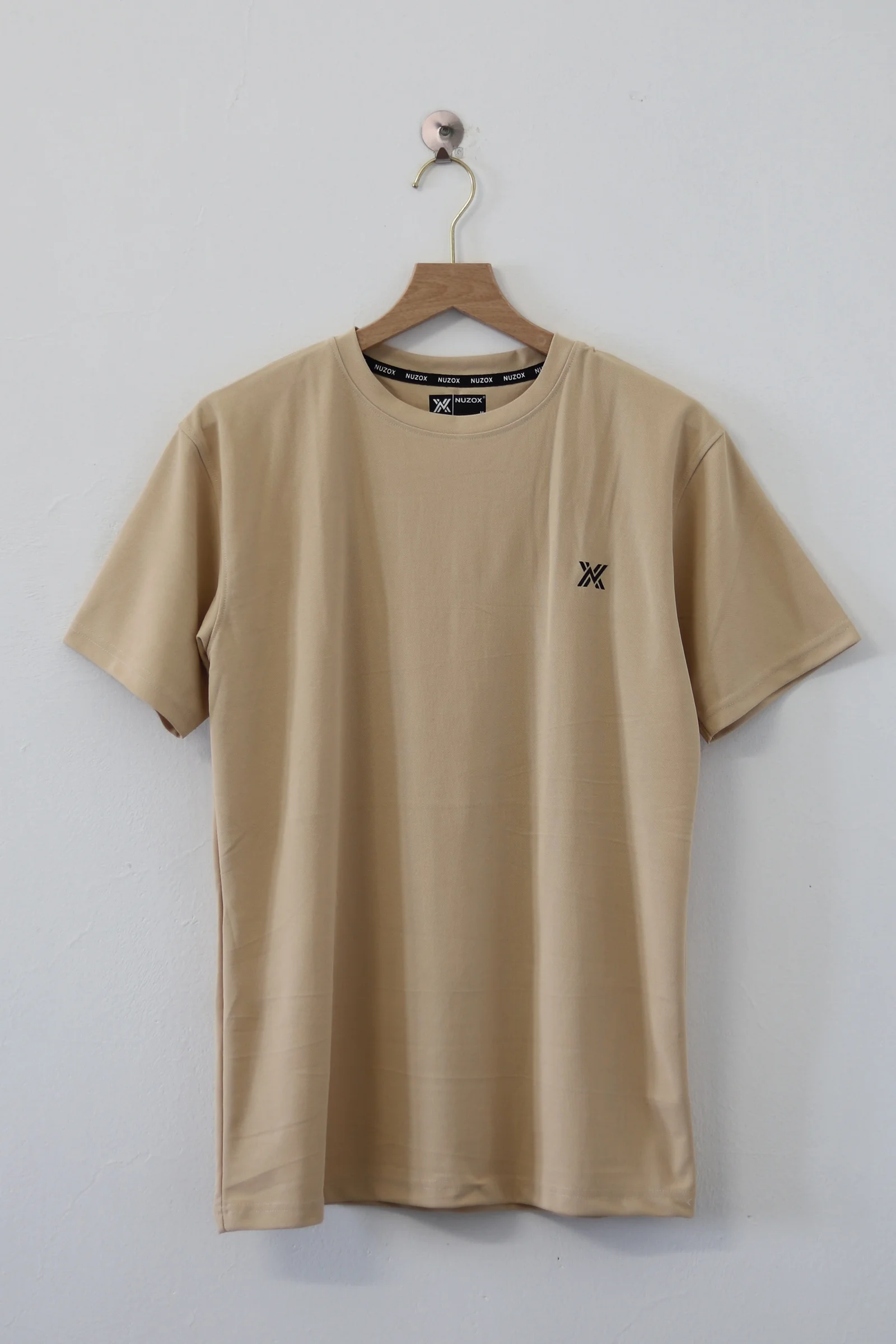 Plain Half Hand T-Shirt Lycra(Light Sandal)