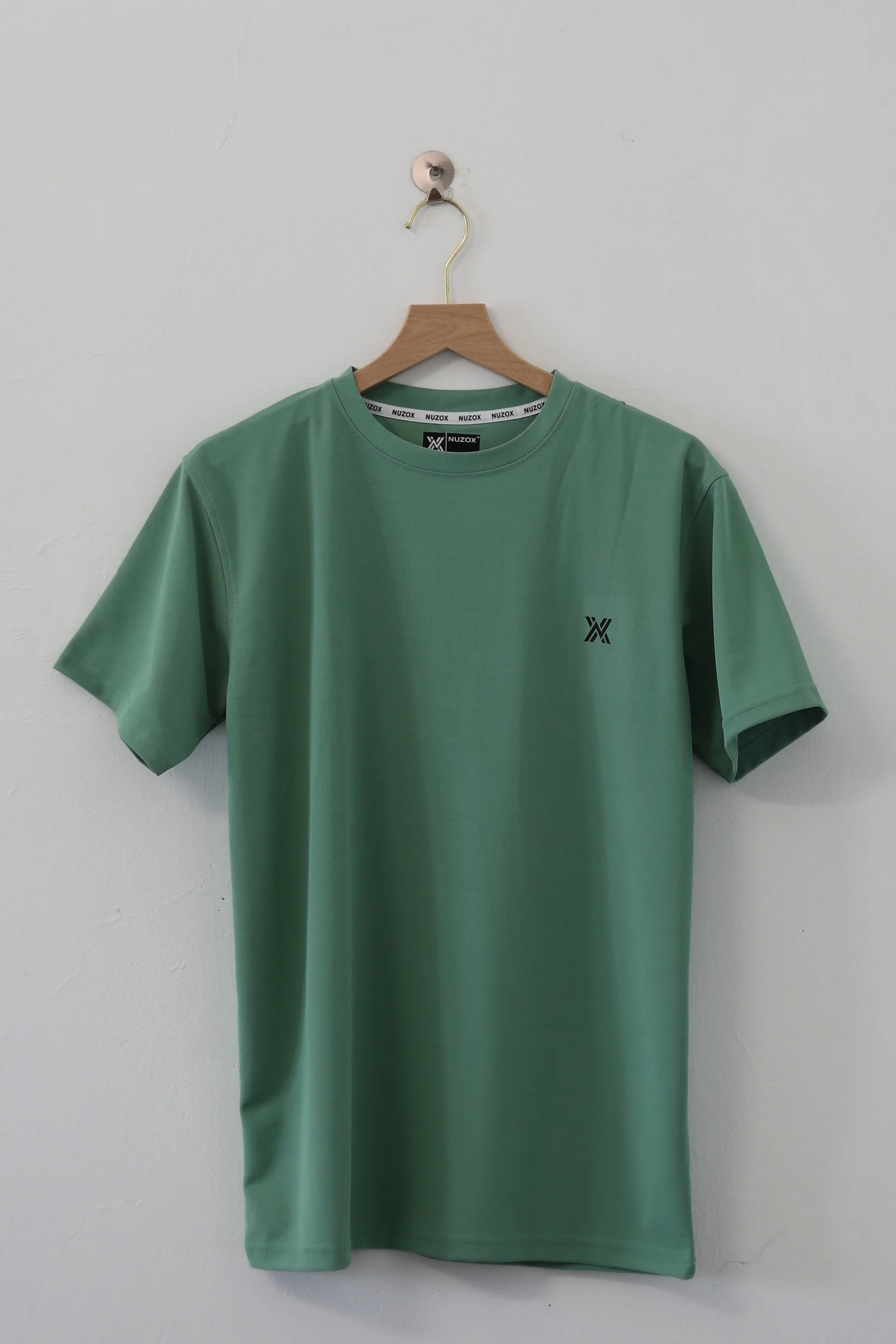 Plain Half Hand T-Shirt Lycra(Green)