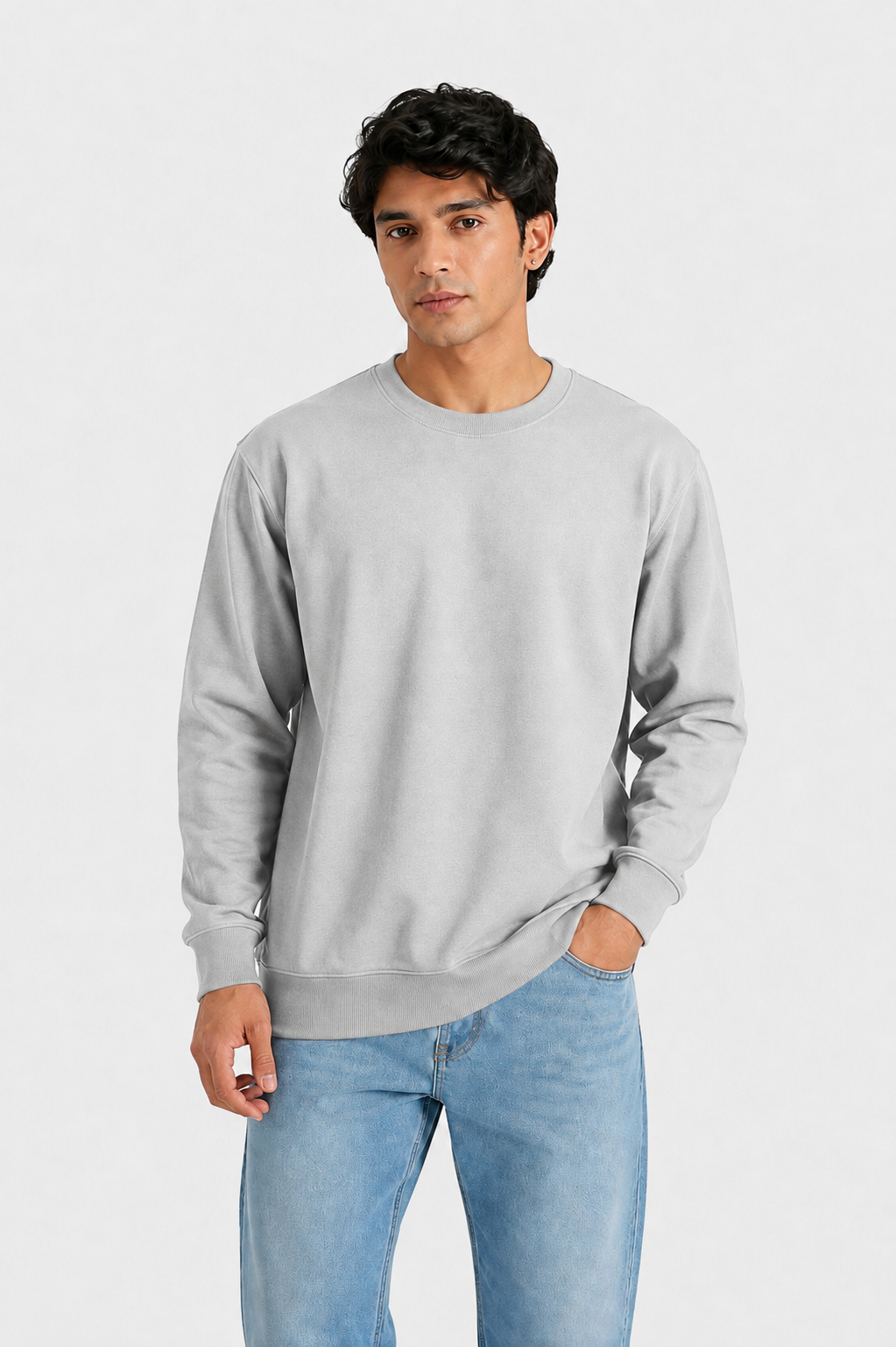 Cotton Sweatshirt-Unisex!! 240Gsm French Terry  (Without Branding )