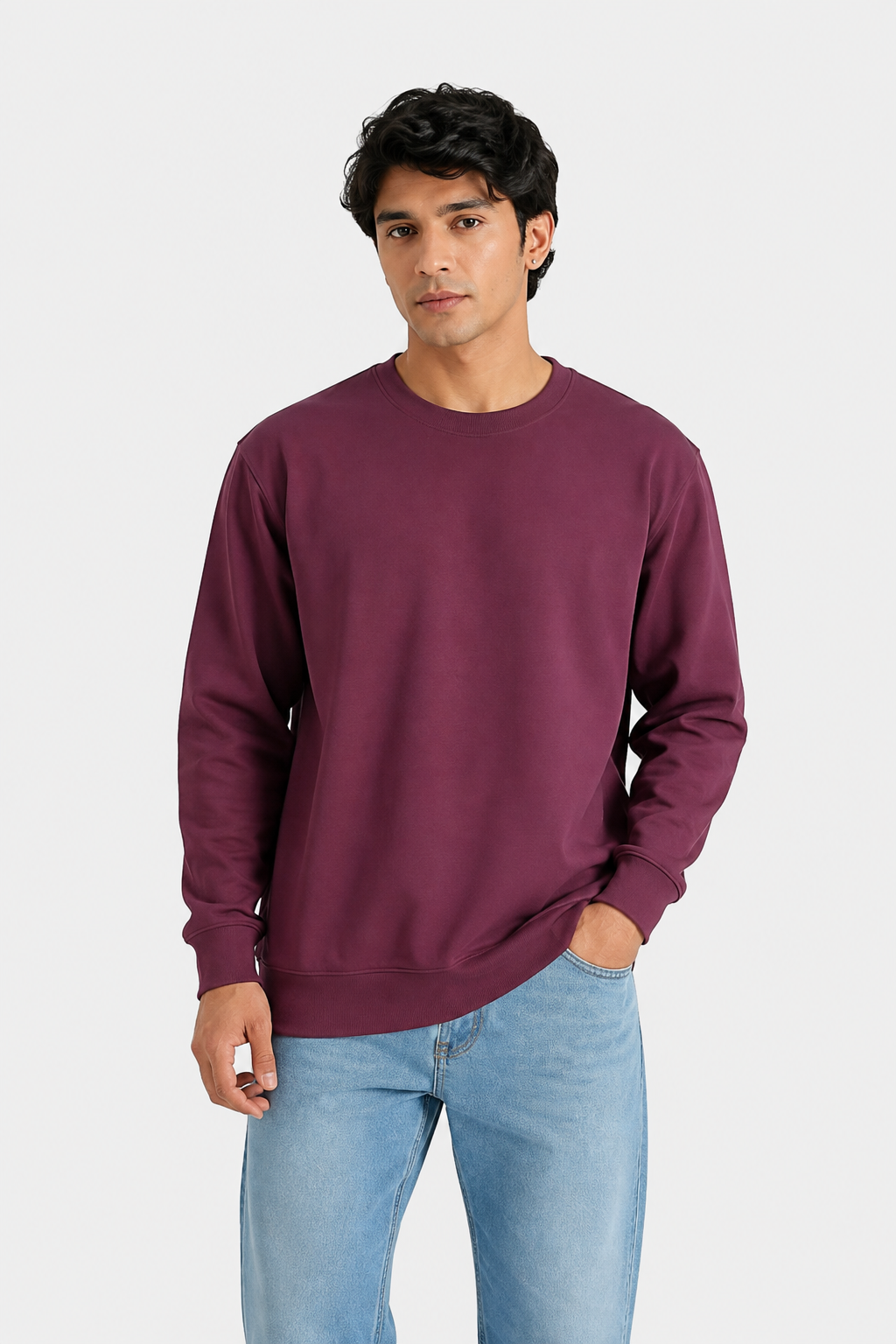 Cotton Sweatshirt-Unisex!! 240Gsm French Terry  (Without Branding )