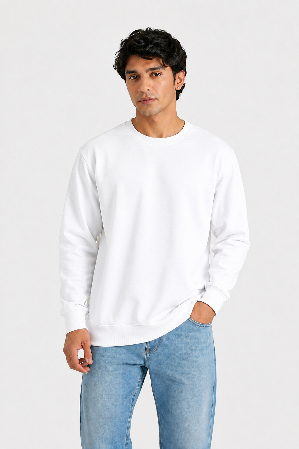 Cotton Sweatshirt-Unisex!! 240Gsm French Terry  (Without Branding )